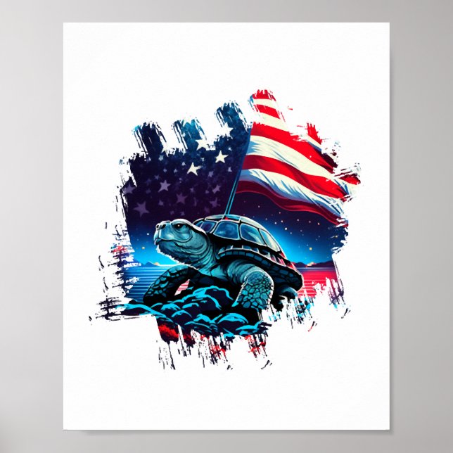 Asexual Pride Ace Flag Sea Turtle Subtle LGBTQ Poster (Front)