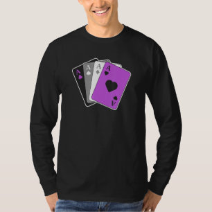 Asexual Pride Ace Playing Card Lgbtq Pride Stuff F T-Shirt