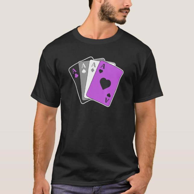 Asexual Pride Ace Playing Card Lgbtq Pride Stuff F T-Shirt (Front)
