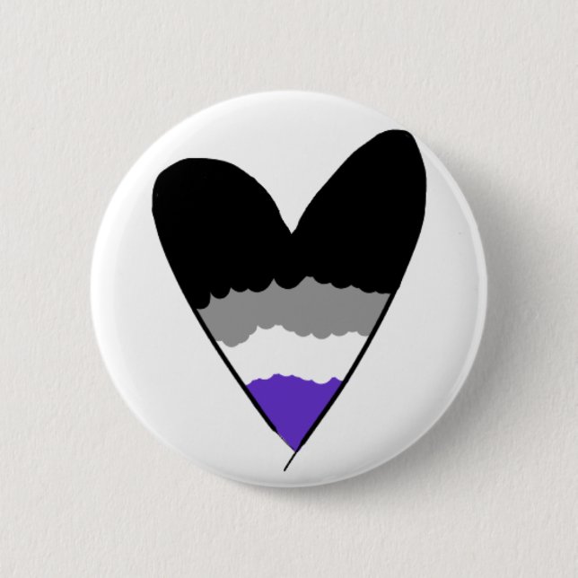 Asexual Pride Badge Pinback Button (Front)