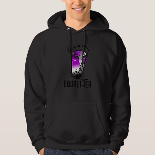 Asexual Pride Bubble Tea  Lgbt Asexuality Flag Col Hoodie