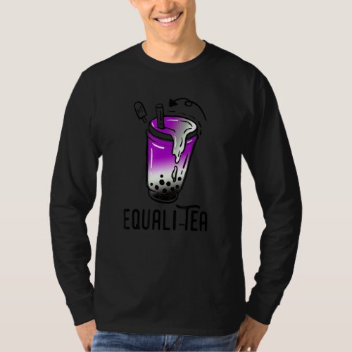 Asexual Pride Bubble Tea  Lgbt Asexuality Flag Col T_Shirt