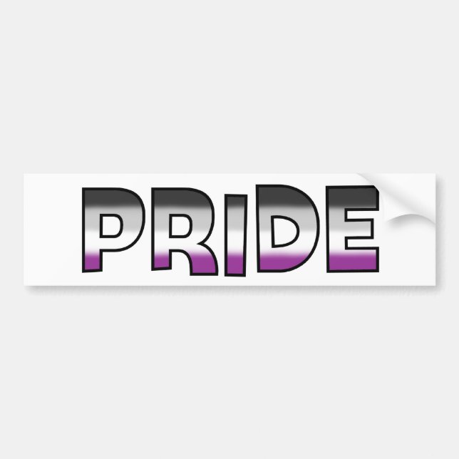 Asexual Pride Bumper Sticker (Front)