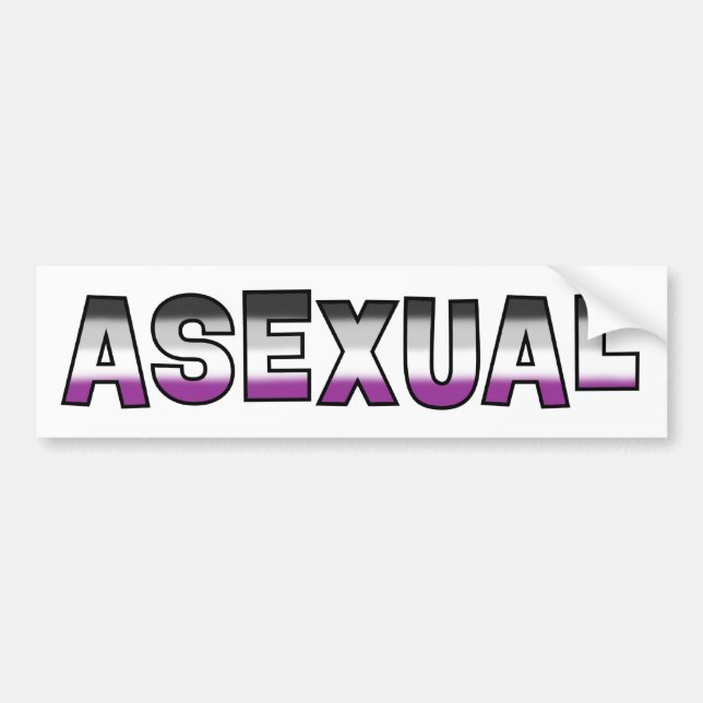 Asexual Pride Bumper Sticker (Front)