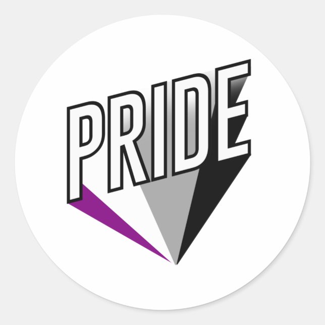Asexual Pride Burst Classic Round Sticker (Front)