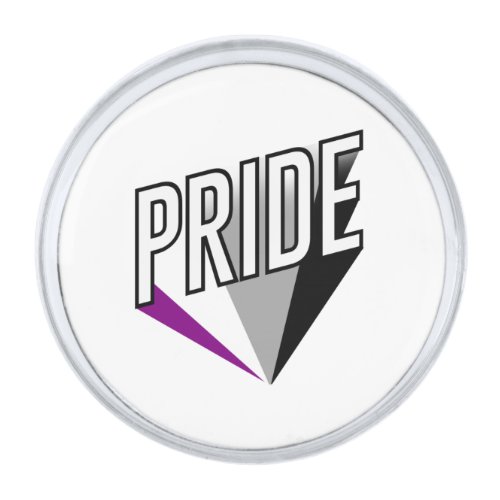 Asexual Pride Burst Silver Finish Lapel Pin