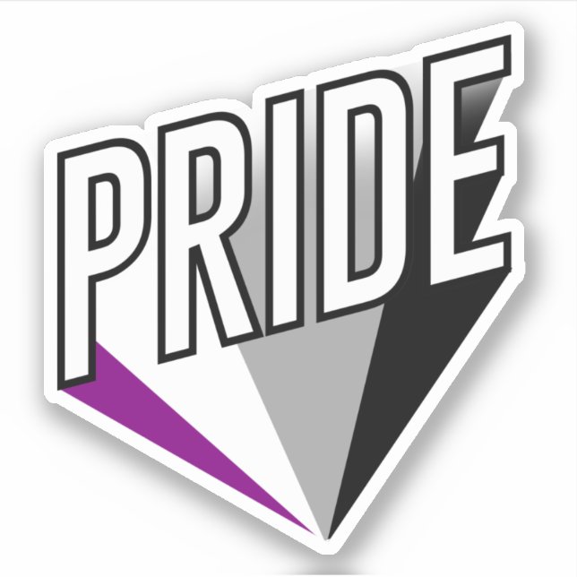 Asexual Pride Burst Sticker (Front)