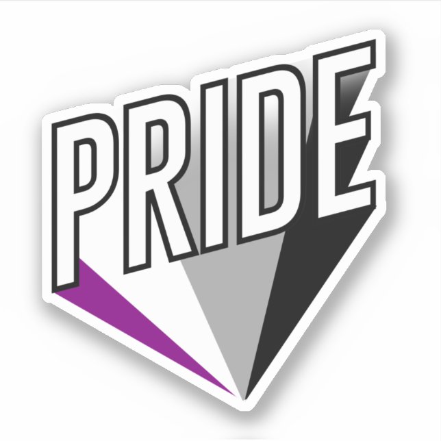 Asexual Pride Burst Sticker (Front)