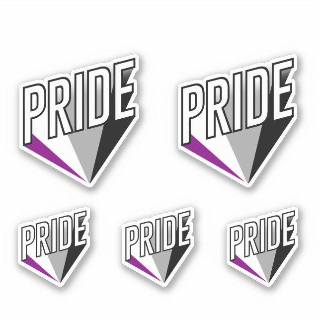 Asexual Pride Burst Sticker (Front)