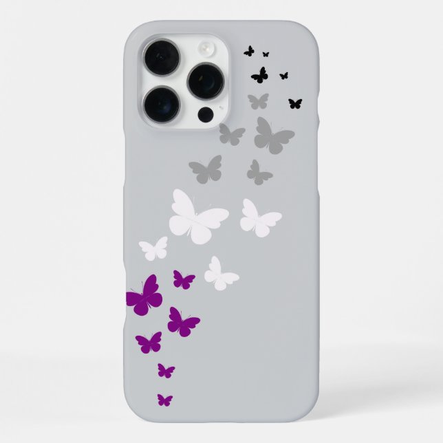 Asexual Pride Butterfly Trail Iphone Case (Back)