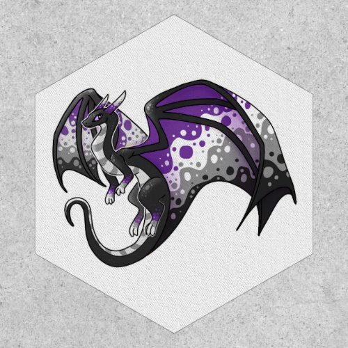 Asexual Pride Dragon Patch