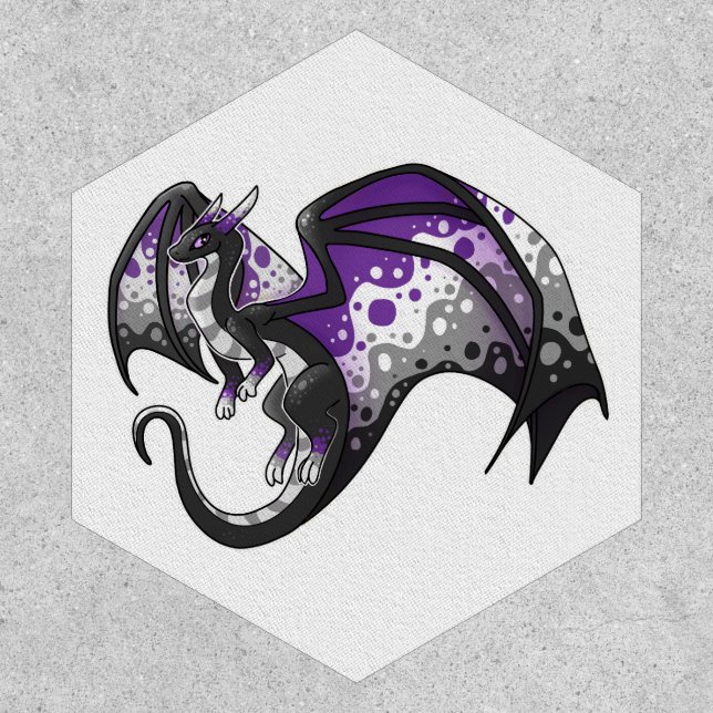 Asexual Pride Dragon Patch (Front)