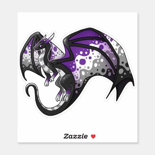 Asexual Pride Dragon Sticker