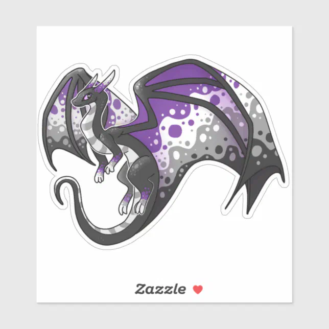 Asexual Pride Dragon Sticker | Zazzle