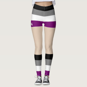 Asexual Pride Faux Shorts & Legs   Leggings
