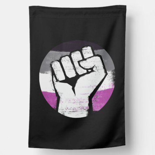 Asexual Pride Fist Circle Print House Flag