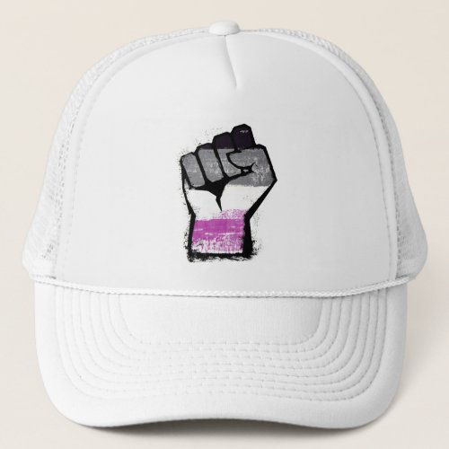 Asexual Pride Fist Trucker Hat