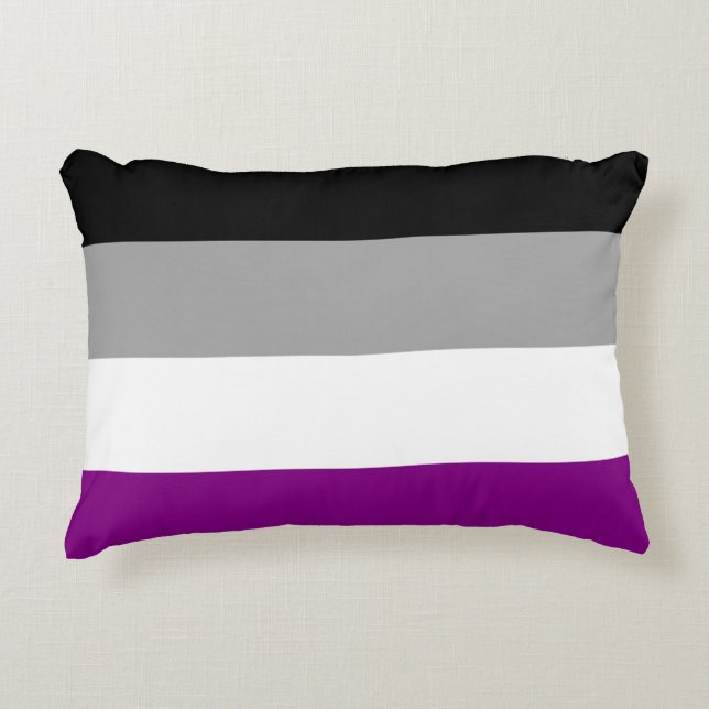 Asexual Pride Flag Accent Pillow (Front)