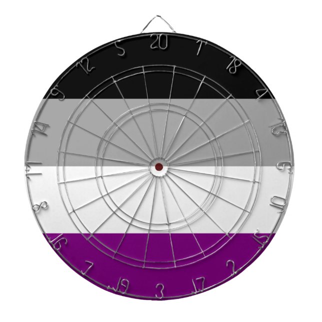 Asexual Pride Flag (Ace) (Asexuality) Dart Board (Front)