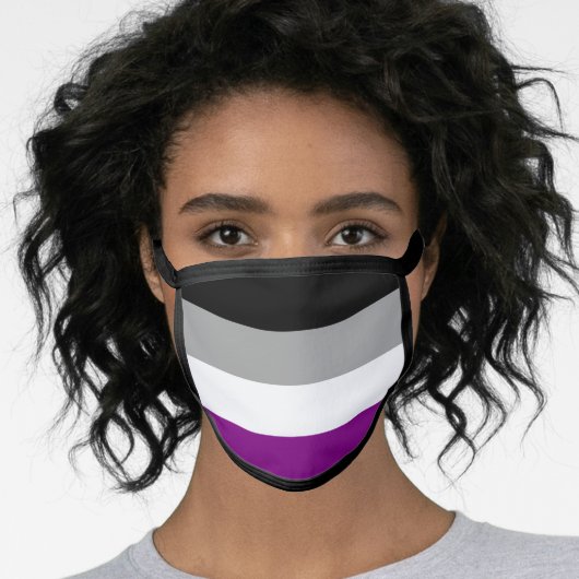 Asexual Pride Flag (Ace) (Asexuality) Face Mask (Worn Her)