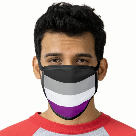 Asexual Pride Flag (Ace) (Asexuality) Face Mask (Worn Him)