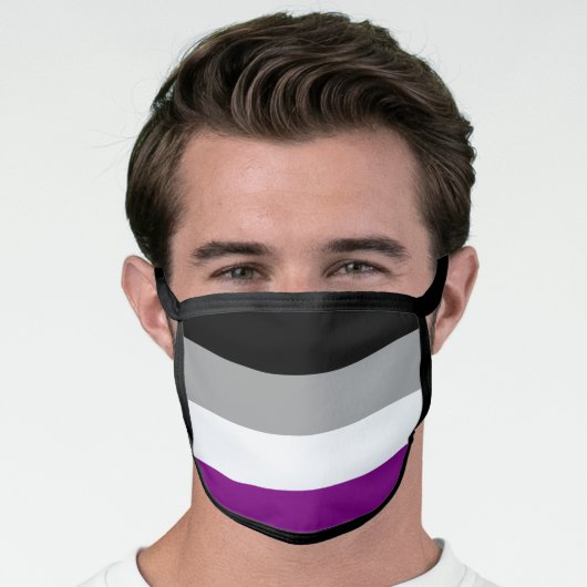 Asexual Pride Flag (Ace) (Asexuality) Face Mask (Worn Him)