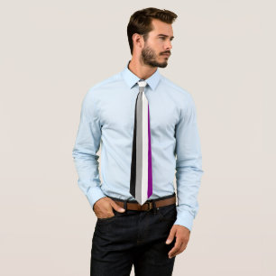 Asexual Pride Flag (Ace) (Asexuality) Neck Tie