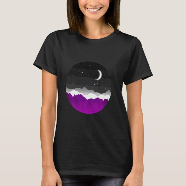 Asexual Pride Flag Ace Demisexual Greysexual Ident T-Shirt (Front)