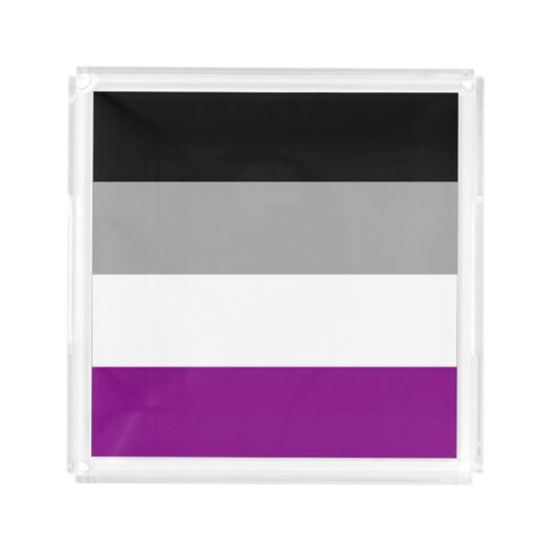 Asexual Pride Flag Acrylic Tray