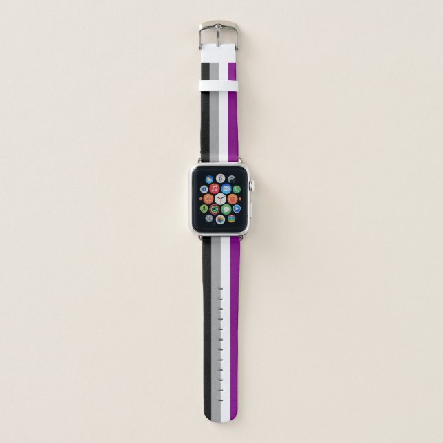 Asexual Pride Flag Apple Watch Band (Front)