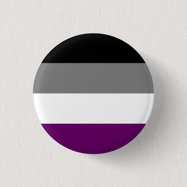 Asexual Pride Flag Badge Button (Front)