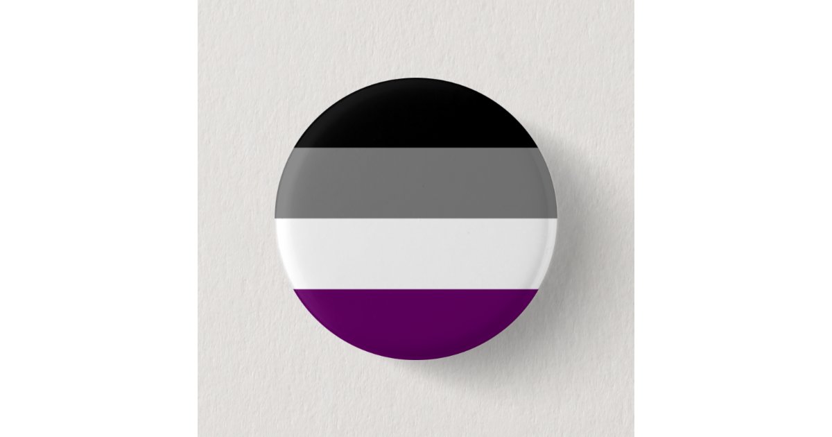 Asexual Pride Flag Badge Button Zazzle