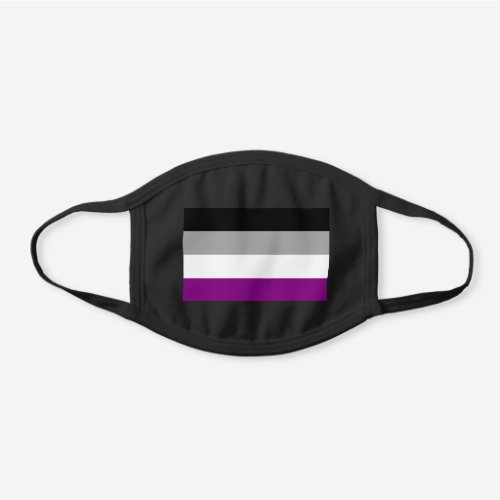 Asexual Pride Flag Black Cotton Face Mask