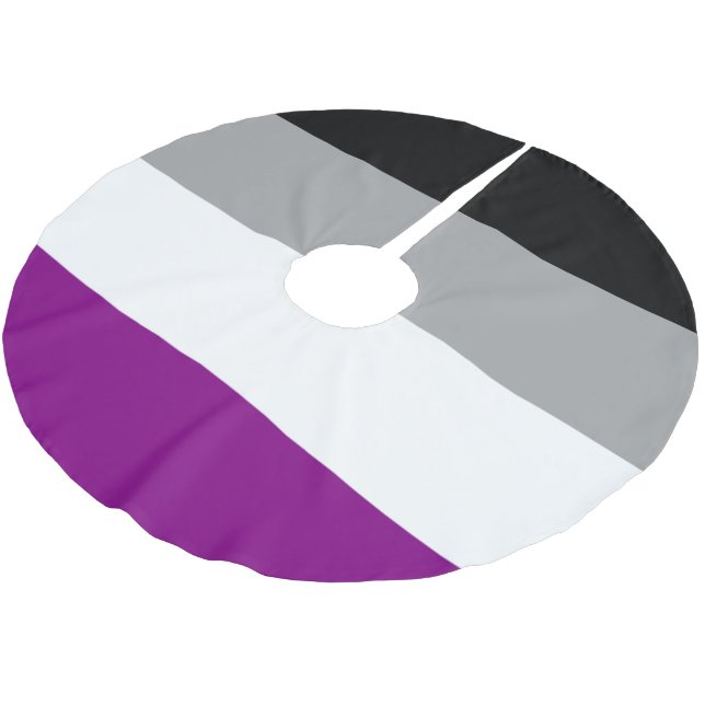 Asexual Pride Flag Brushed Polyester Tree Skirt (Angled)