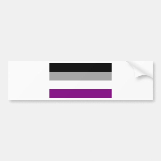 Asexual Pride Flag Bumper Sticker (Front)