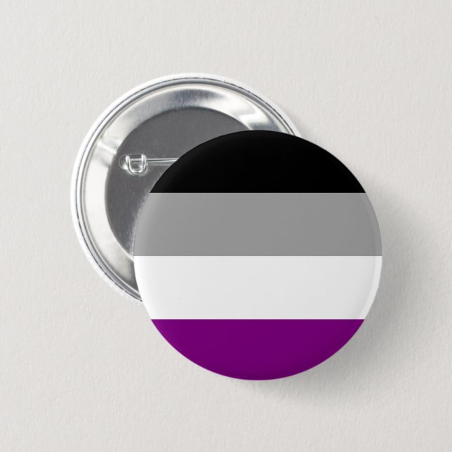 Asexual Pride Flag Button (Front & Back)