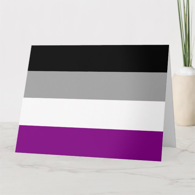 Asexual Pride Flag Card (Front)