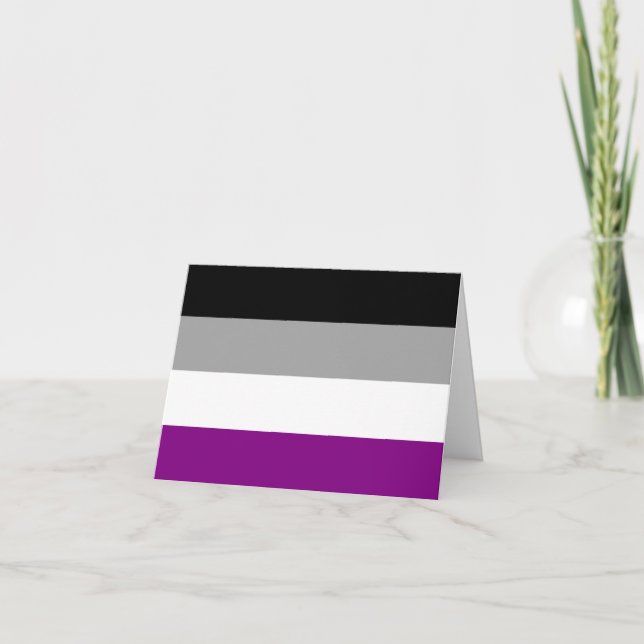 Asexual Pride Flag Card (Front)