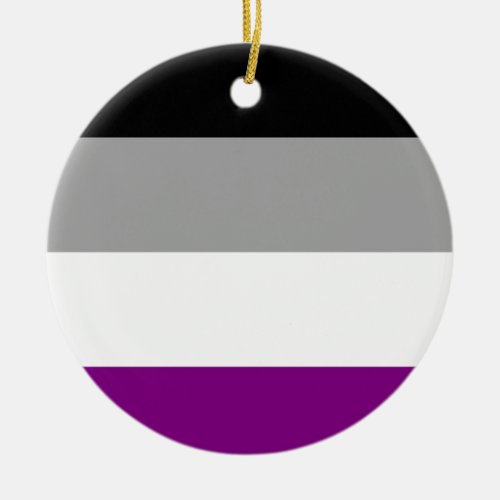 Asexual Pride Flag Ceramic Ornament