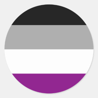 Asexual Pride Flag Classic Round Sticker