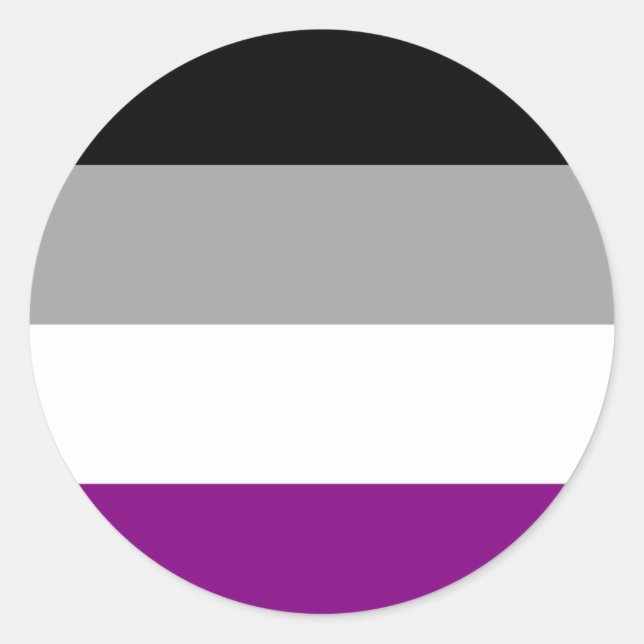 Asexual Pride Flag Classic Round Sticker (Front)