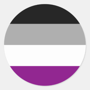 Asexual Pride Flag Classic Round Sticker