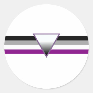 Asexual Pride Flag Classic Round Sticker