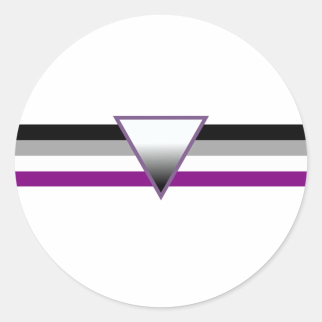 Asexual Pride Flag Classic Round Sticker (Front)