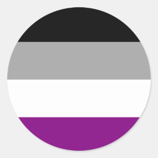 Asexual Pride Flag Classic Round Sticker