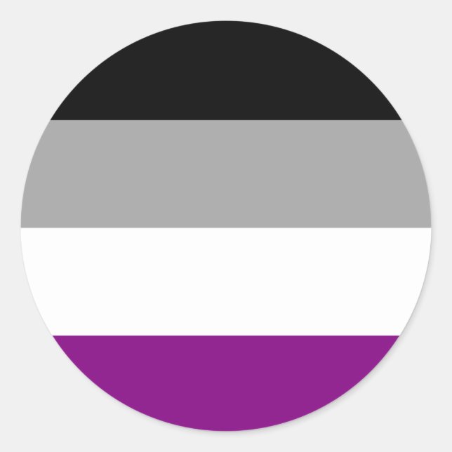 Asexual Pride Flag Classic Round Sticker (Front)
