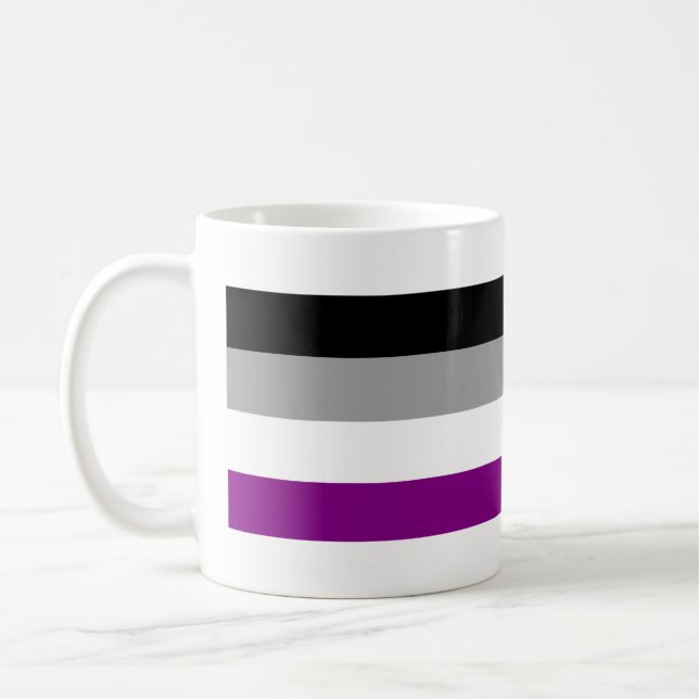 Asexual Pride Flag Coffee Mug (Left)