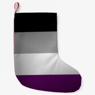 Asexual Pride Flag Colored Background Small Christmas Stocking