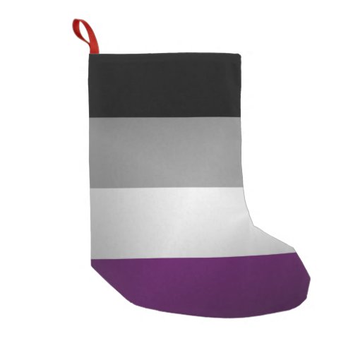 Asexual Pride Flag Colored Background Small Christmas Stocking