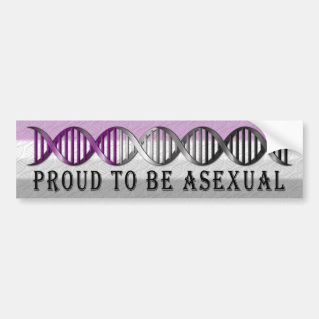 Asexual Pride Flag Colored DNA Strand Bumper Sticker (Front)